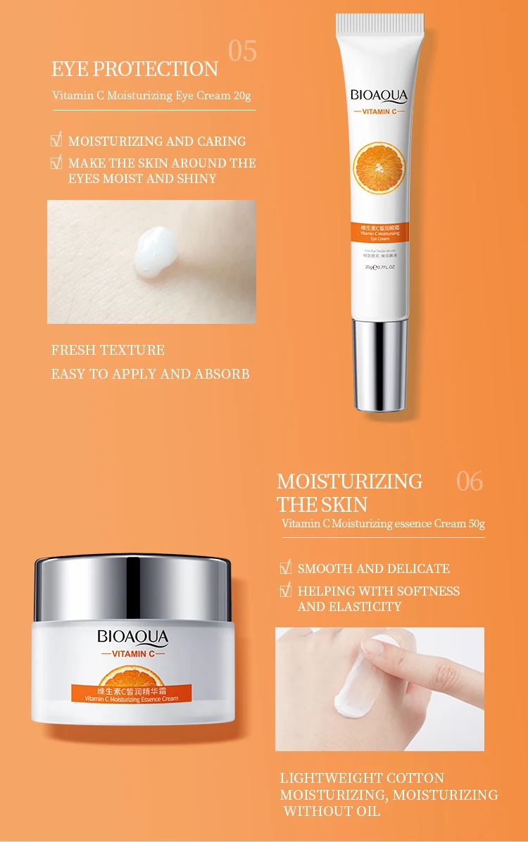 Oem Bioaqua New Wholesale Vitamin C Brightening Face Skin Natural