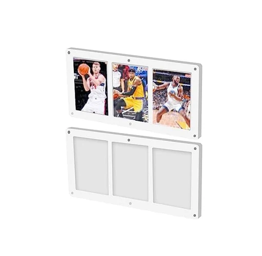 กล่องแสดงการ์ดเกม TCG อะคริลิค 35PT แพ็ค 2 ชิ้น พร้อมกรอบแม่เหล็กเปิดปิดง่าย ขาตั้งการ์ดใส สำหรับการ์ดกีฬามาตรฐานทรงสี่เหลี่ยมทันสมัย