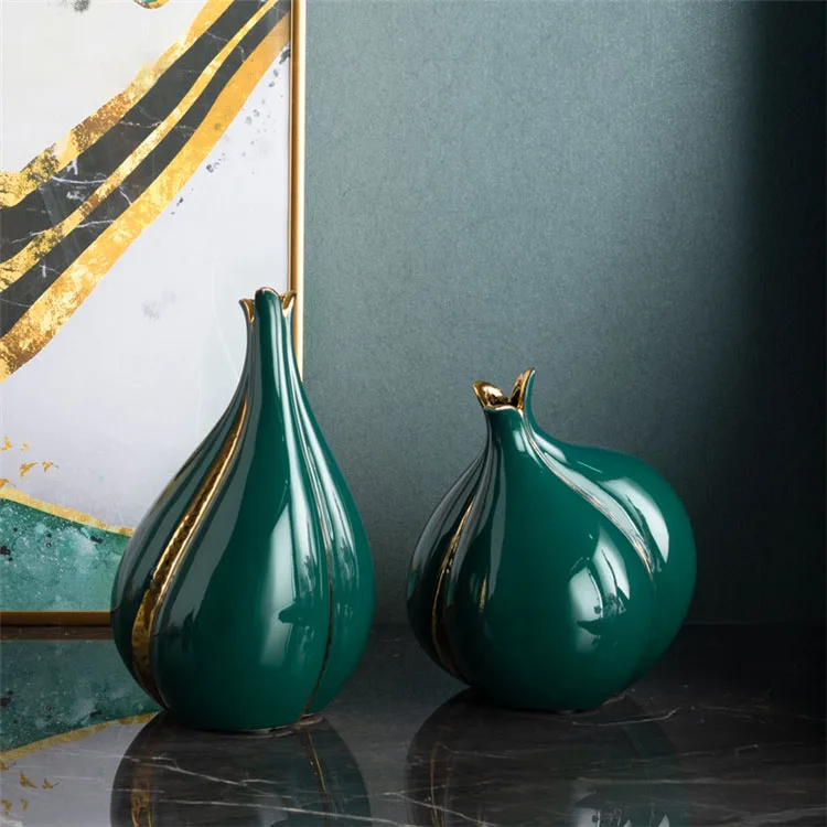 Nordic Style Desktop Onion Shape Design Home Decor Luxury Gift Ceramic Flower Decoration Vase