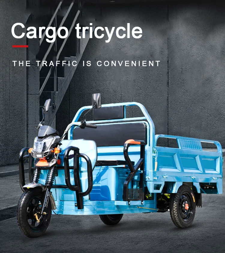  60V 1000W 3 Wheels Electric Cargo Trikes For Delivery