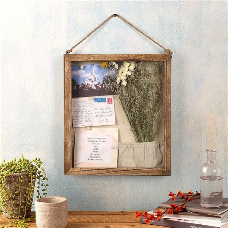 Wholesale Distressed Diy Shadow Box Frame Dried Flower Photo Frame With