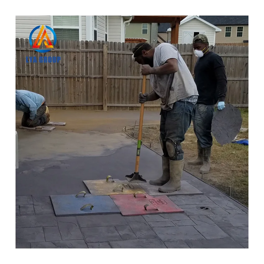 Landscape Curbing Stepping Variety Designs PP Material Rubber Imprint Concrete Stone Stamp Mold