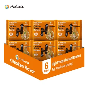 Lower Carb High Protein Noodles Chicken Flavor Air Dried Non-GMO Plant Based for Nutritious Cooking