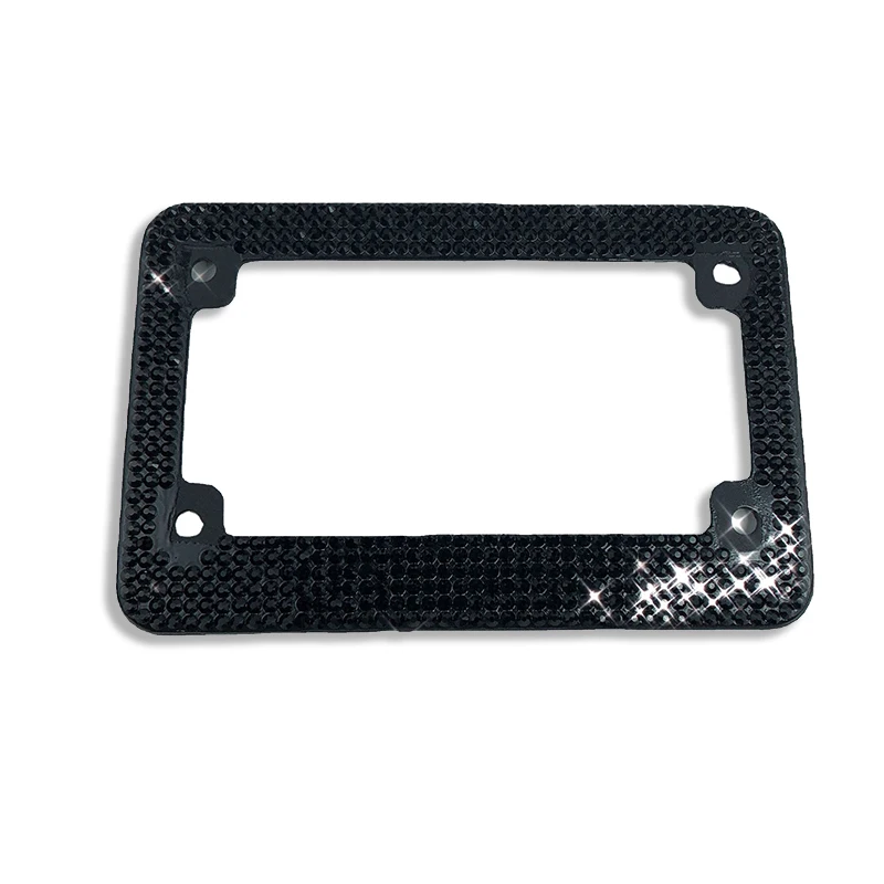 Custom Acrylic Diamond-encrusted License Plate Holder Rhinestone American License Plate Holder for Motorcycle