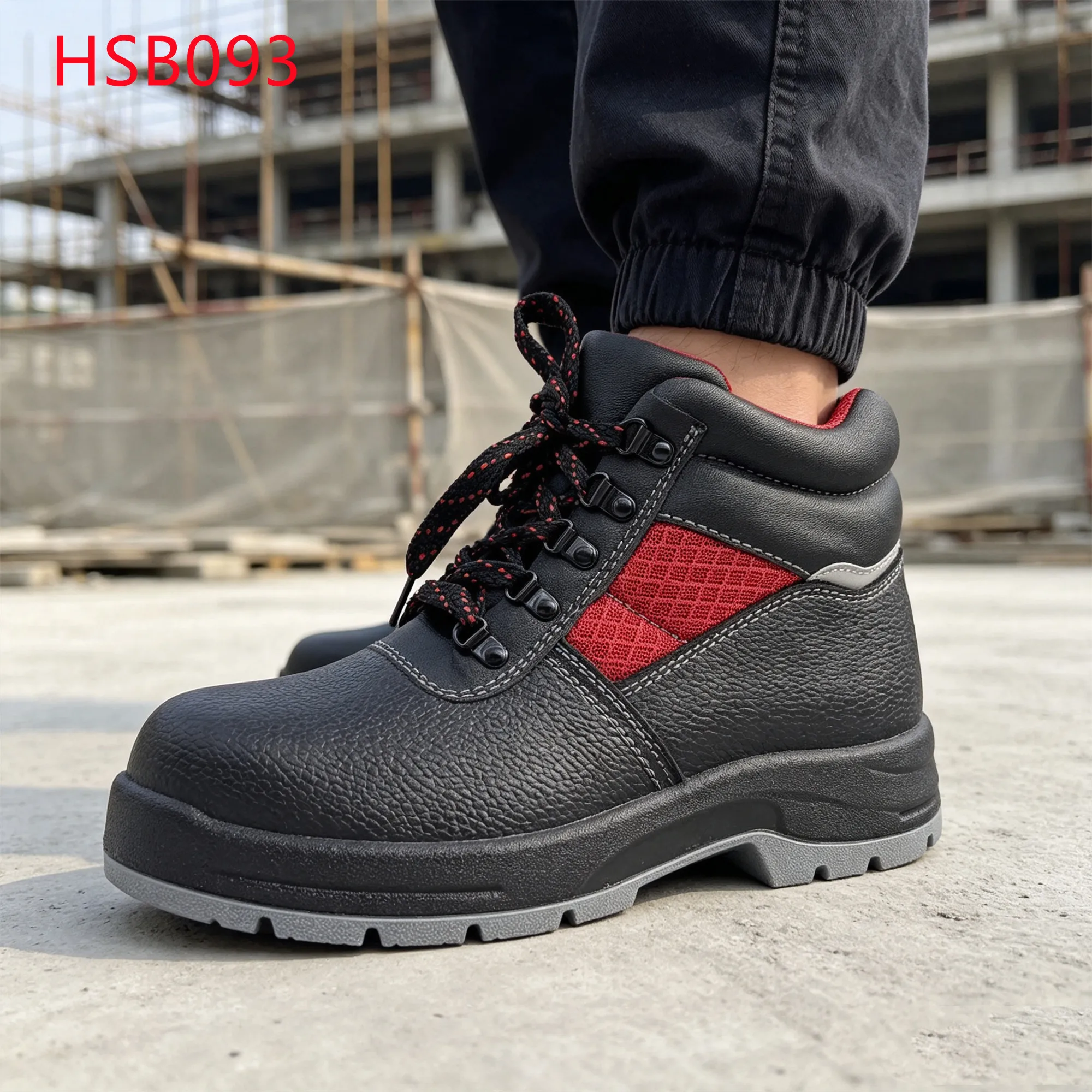 LXG,Electrical Work Anti-Penetration Sole Safety Footwear Industrial Repair Red Mesh Fabric Inlay Hua Singh Work Boots HSB093