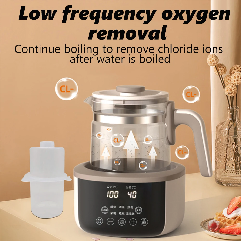Electric Kettle 220V 800W Multi-function Glass Health Preserving Pot  Flower Tea Milk Boiler Portable Home Dessert Cooker