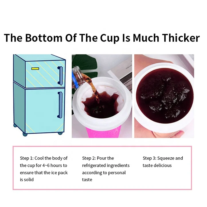 Волшебная мягкая чашка, быстрозамороженный напиток для смузи, силиконовая чашка, сжимаемая чашка для мороженого