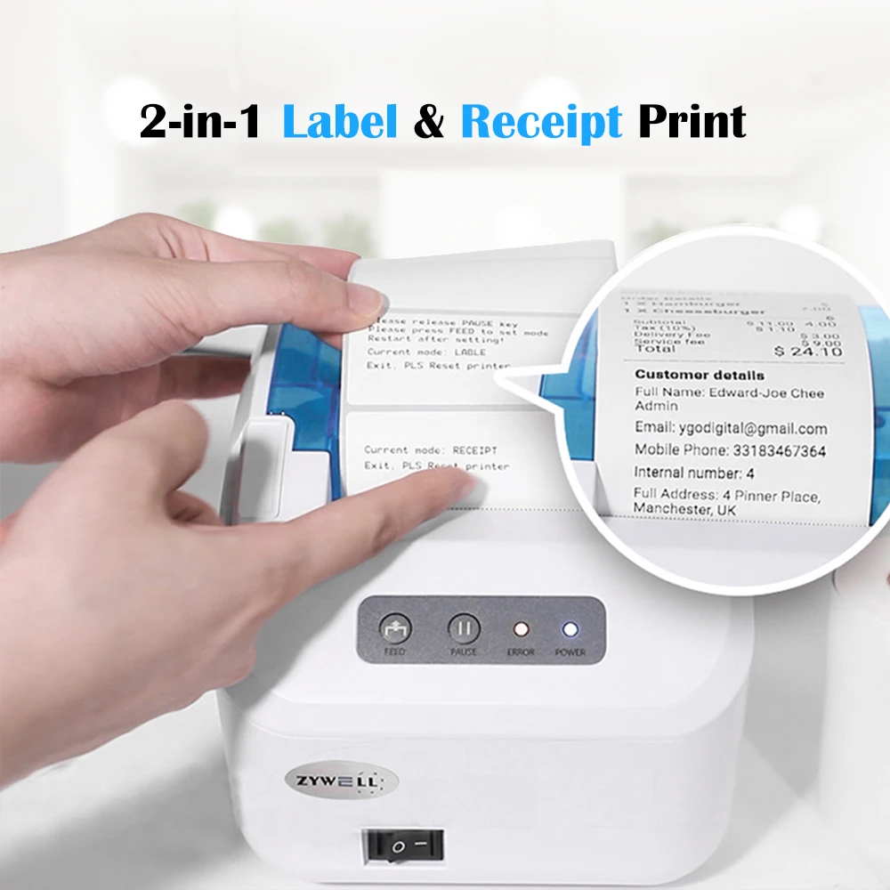 Pegatina pequeña impresora en casa de 80mm mejor adhesivo máquina impresora  Zy809 Impresora de etiquetas térmicas - China Impresora de etiquetas  etiqueta, Impresora