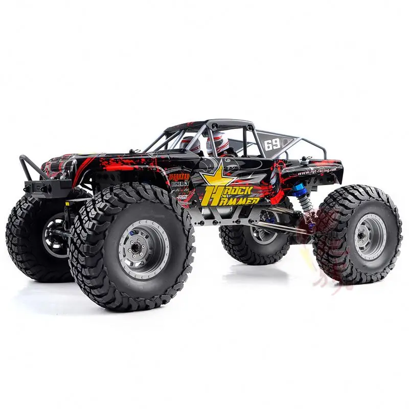 RC Car Tires 4Pcs 6 Holes Wheel Tyres Rubber Tires with Hubs for 1/10 Scale RC Crawler Off-Road Truck Car 