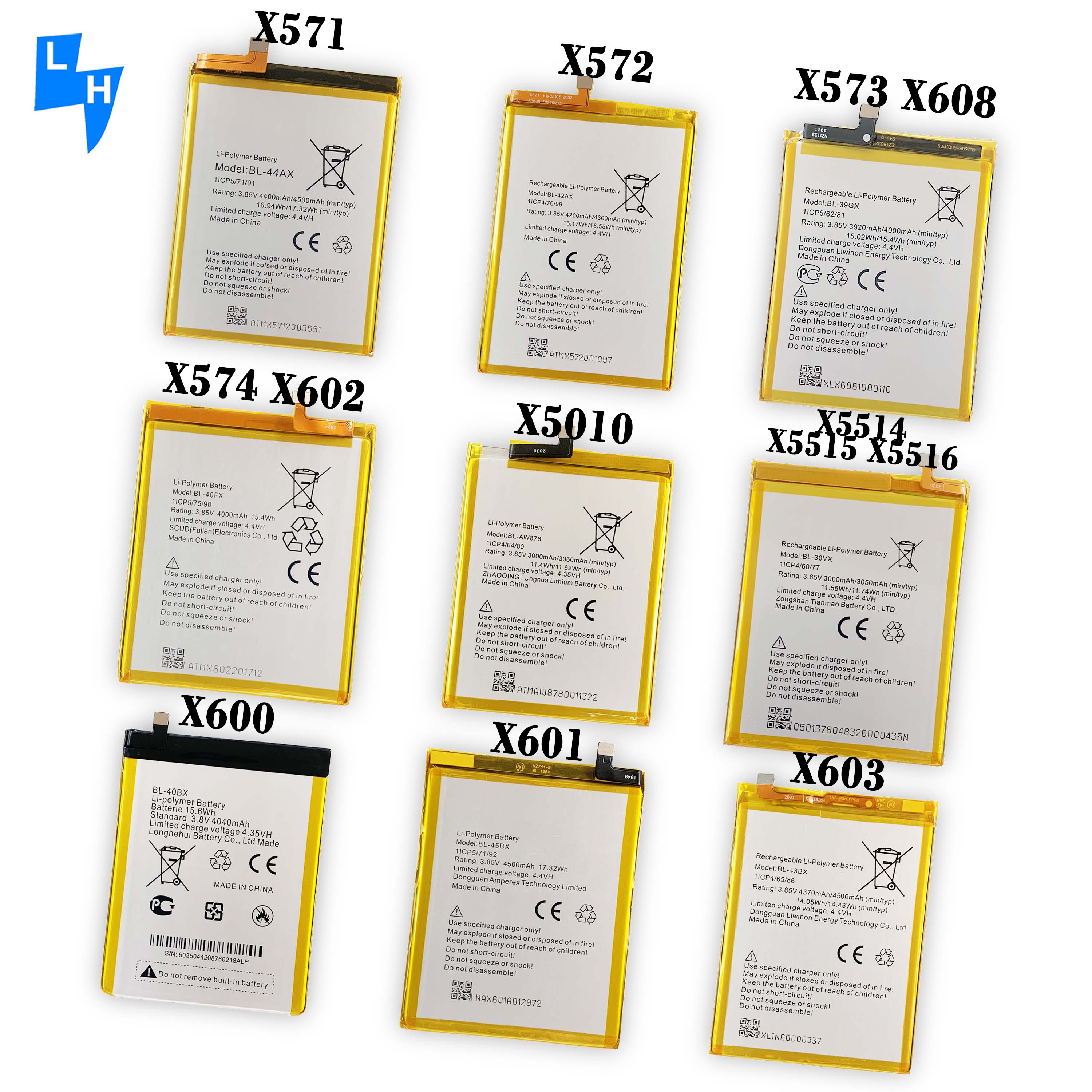 
 OEM battery X571 X572 X573 X608 X574 X602 X5010 X5514 X5515 X5516 mobile phone battery for infinix X600 X601 X603 X604  