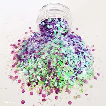 Wholesale Glitter Powder Face Makeup Nail Decoration Sequins Glitter For Holiday Supplies