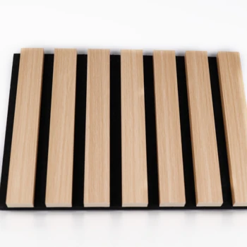 Acoustic Wood Wall Veneer Slat Panels Soundproof Paneling Interior Sound Absorption Decor Luxury Wood Veneer Panel