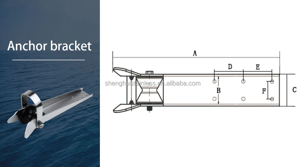 product high quality 316 stainless steel anchor bow roller mirror polished marine accessory new condition for boats-2