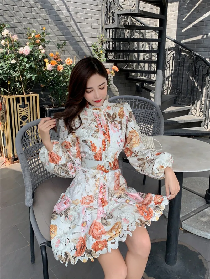 Embroidery hollow high-end Spot sales 2022 new woman wholesale fashion apparel elegant Club  party  floral  dress