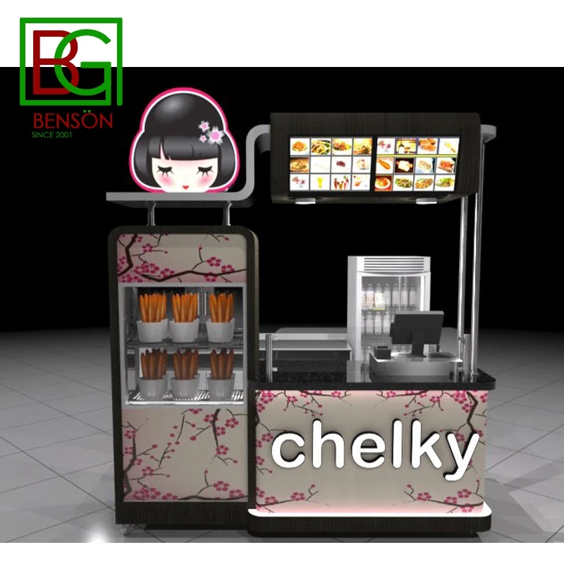 New Style Shopping Mall Crepes Kiosk Food Kiosk Design Best Sale Electric Mall Kiosk Popcorn