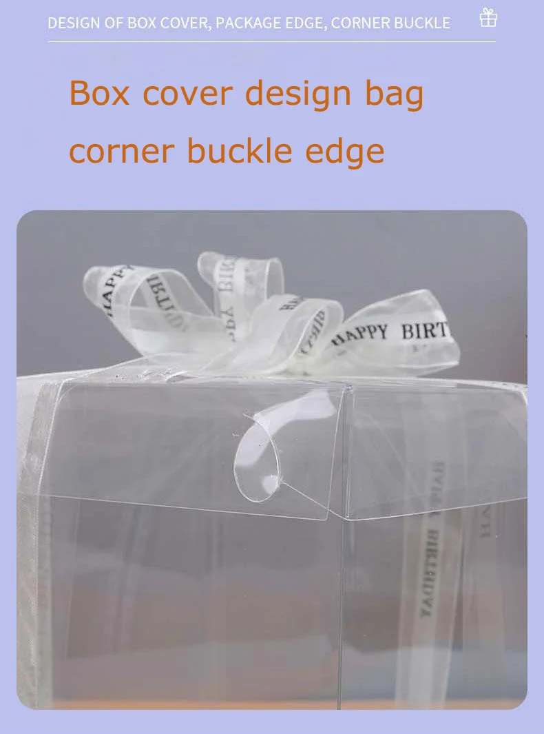 Clear Plastic Birthday Cake Box Baking Food Packaging Box Disposable 4/6/8/12 Inch Plastic Boxes