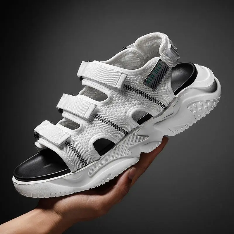 Amazon.com: HAPPYSHOP (TM - Sandalias de piel para hombre con puntera  abierta, estilo británico, con plataforma gruesa : Ropa, Zapatos y Joyería