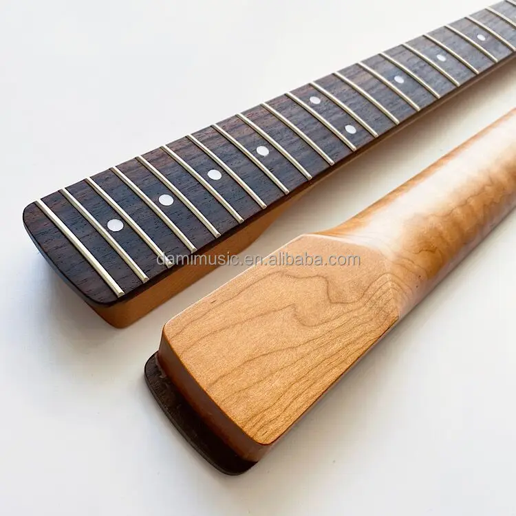 Custom 22 Frets Electric Guitar Neck St Tiger Flame Maple Roasted