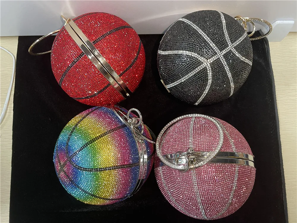 Mini Crystal Diamond Basketball Purse Bling Basketball Purse Rhinestone