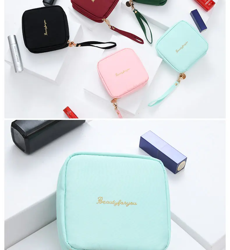 Korean version of portable tote bag Travel cosmetics foundation lipstick zipper eyebrow pencil stationery storage bag manufacture