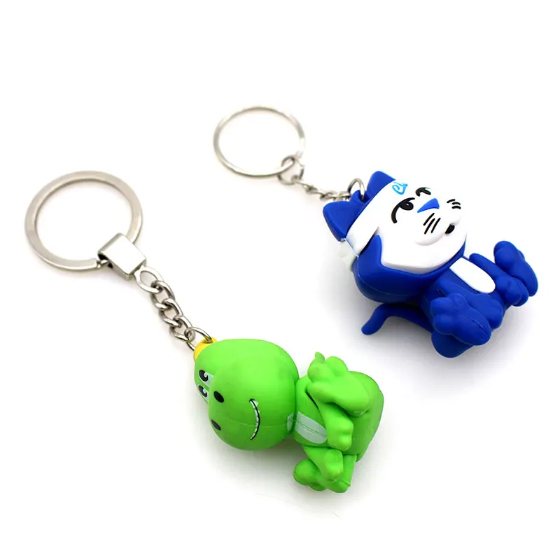 Pvc Keychain Toy Design Rubber Cute Cartoon Animal Key Chain Keyring Full 3d Soft Pvc ...