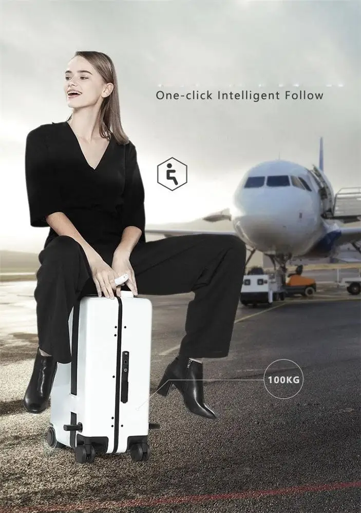 2020 New Automatic Following Robot Finger Print USB Charger Follow Smart Luggage