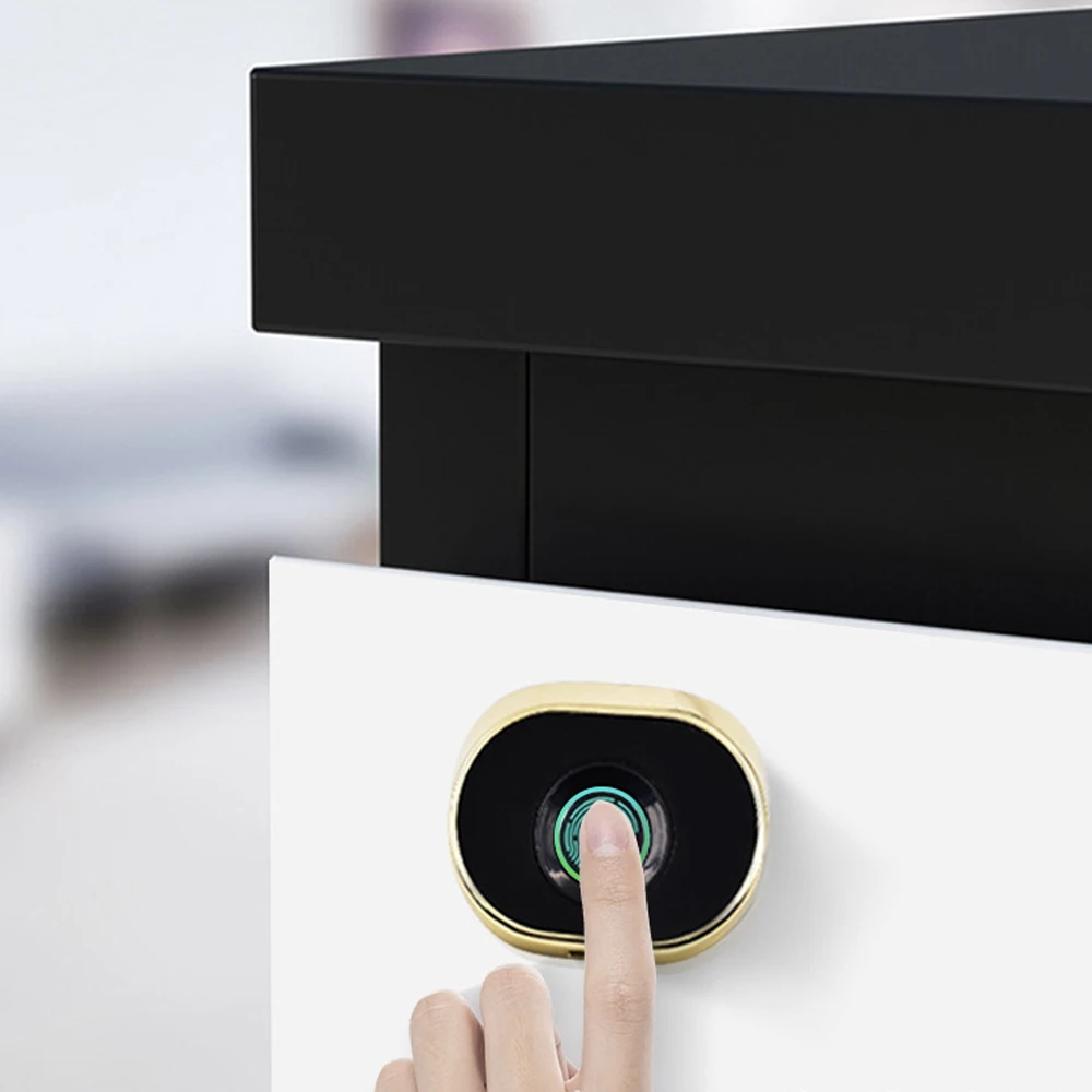 Elock ESF115 ABS Built in showcase Fingerprint Safety Zinc Alloy Hidden Locks Drawers Electronic Cabinet Locks