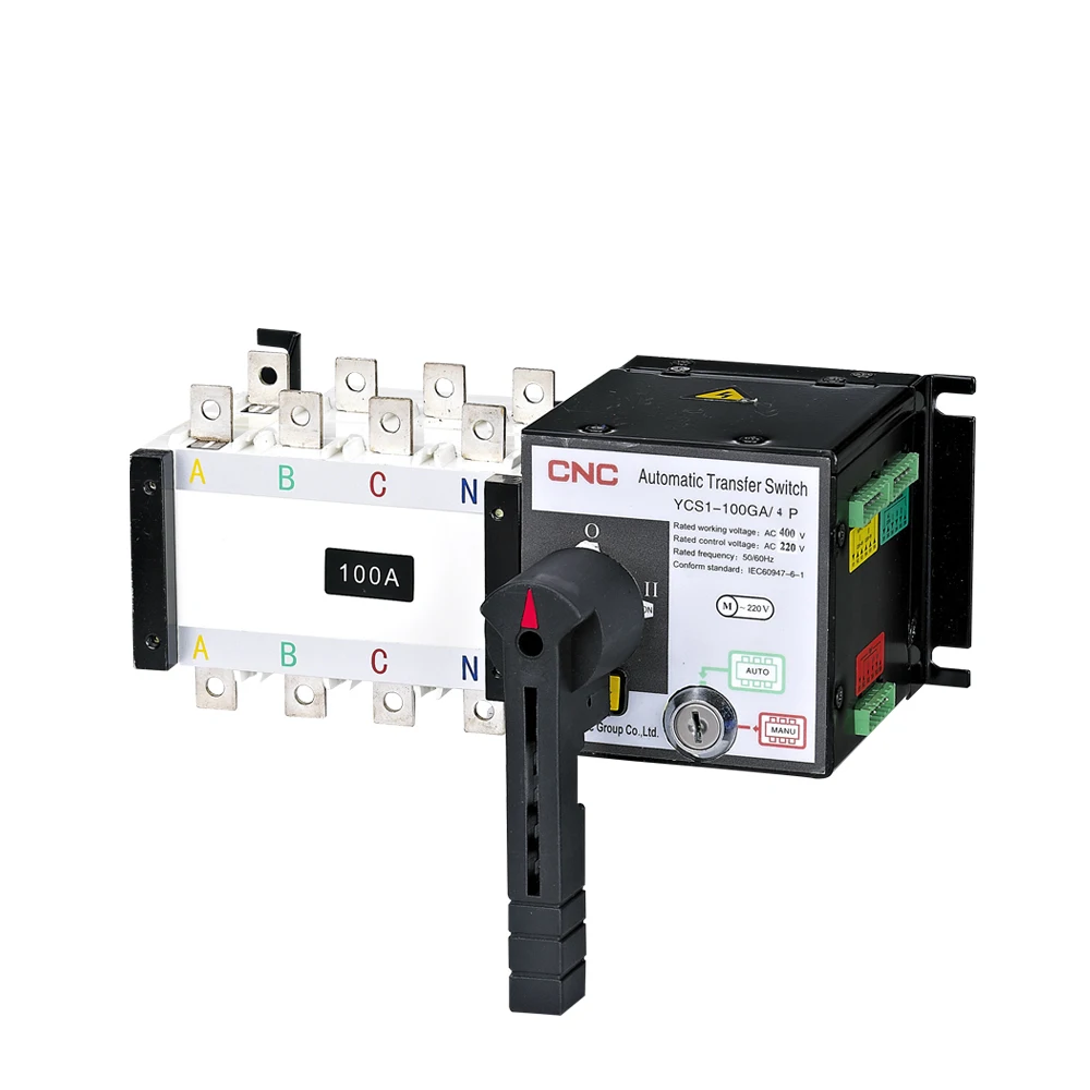 YCS13P 4P LCD Controller ATS 250A 630A 1600A  PC Class Automatic Transfer Switch