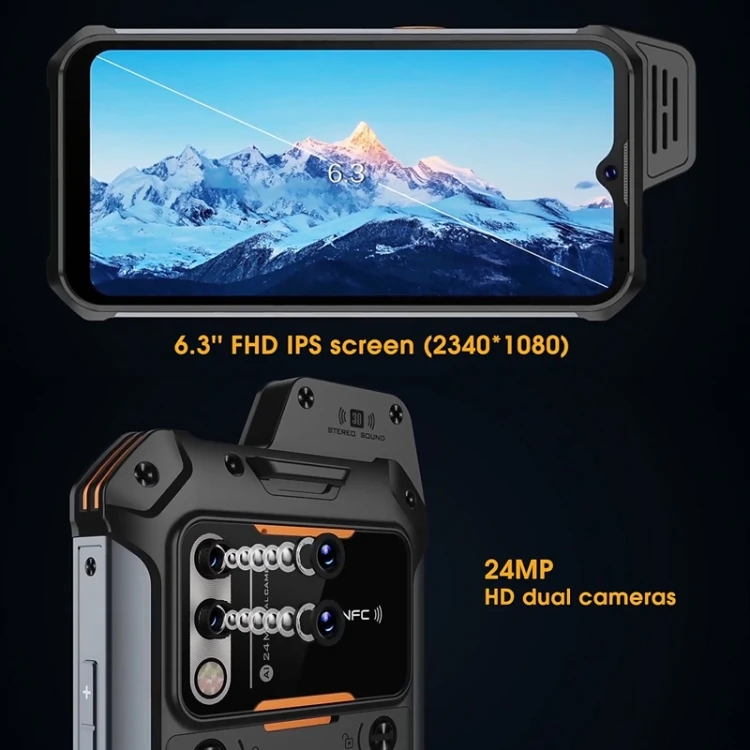 UNIWA W888 HD+ RUGGED 4gb 64gb Waterproof 6.3 Fingerprint NFC Android 11  4G LTE