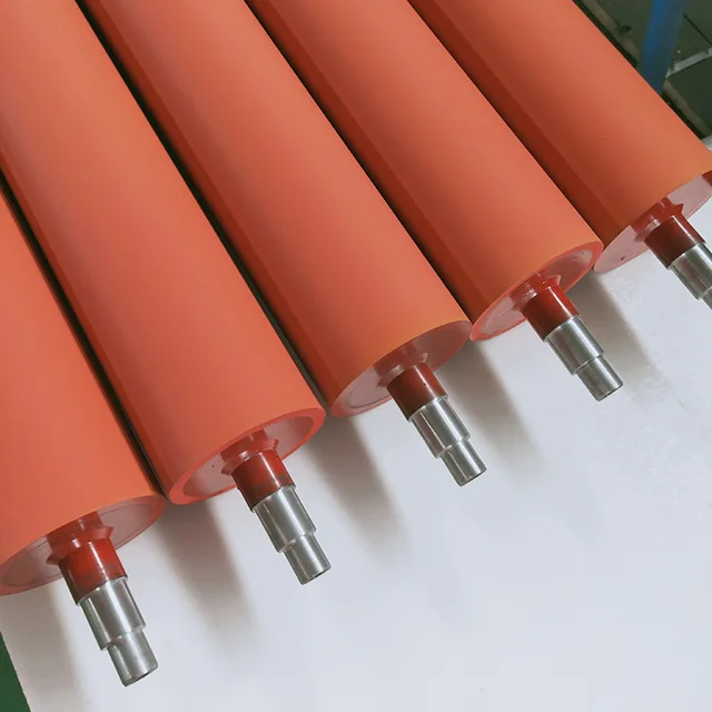 Factory Price RUIYI Brand Industrial Use High Temperature Resistant Customized Silicone Rubber Roller Cutting Heat Transfer