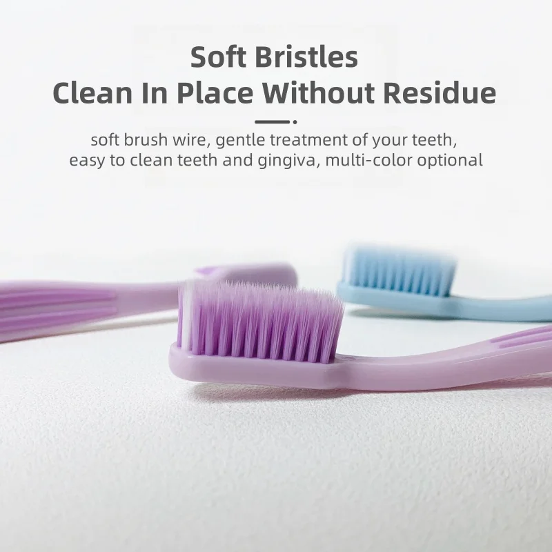 Wholesale 2PCS Ultra Soft Plastic Disposable Toothbrush for Home Use Colorful H8bcd586311f142abb06fc94c334a3006E