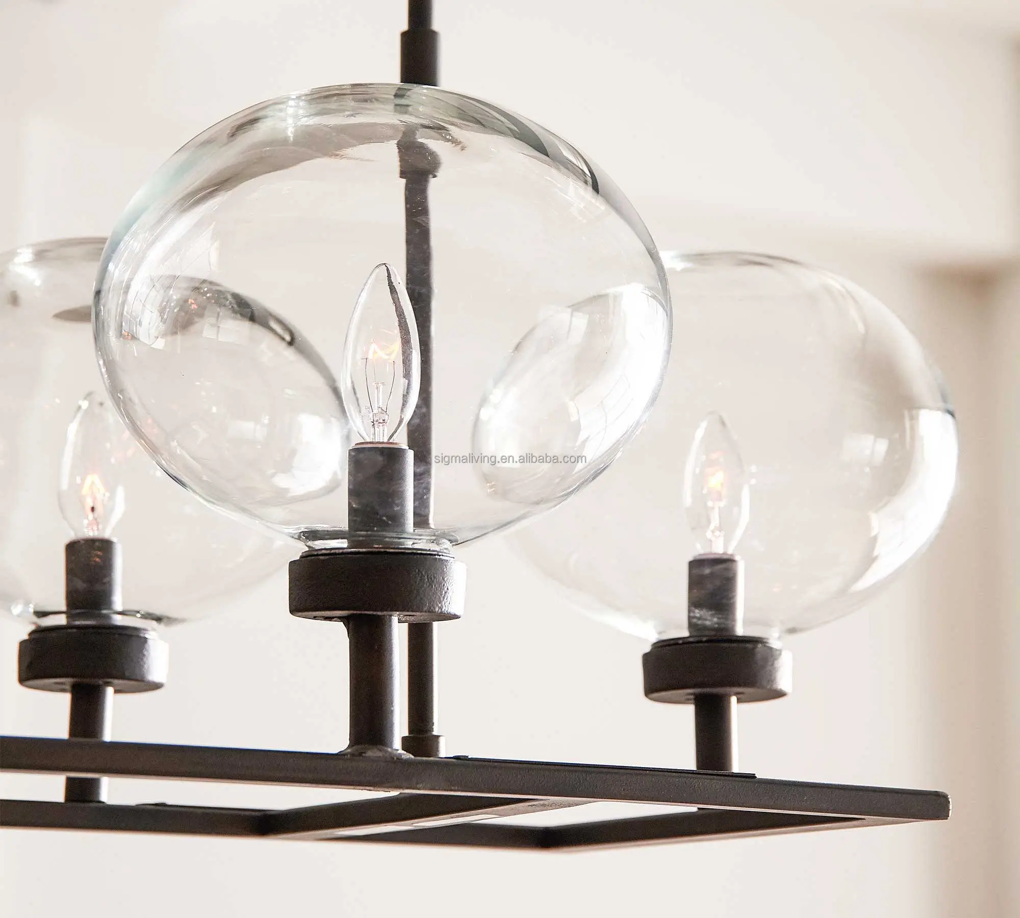 chandelier light luxury light glass globe chandelier