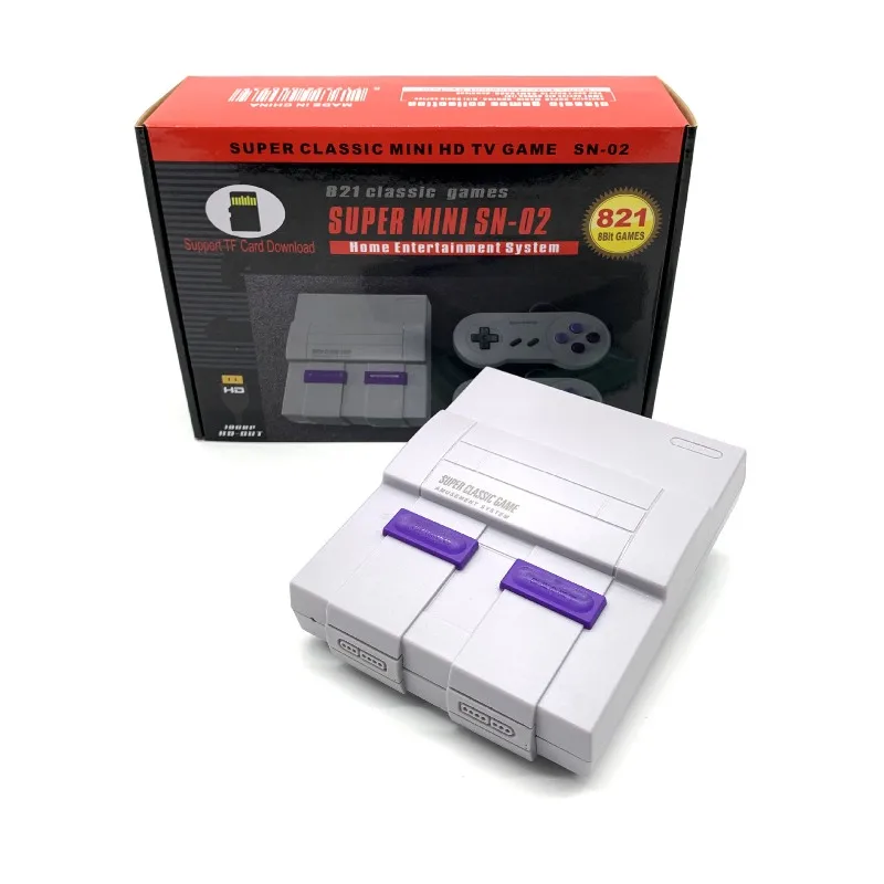 Wholesale Mini SFC Retro Classic Game SNES Console Built-in 821 TV Games With Dual Controllers From m.alibaba.com