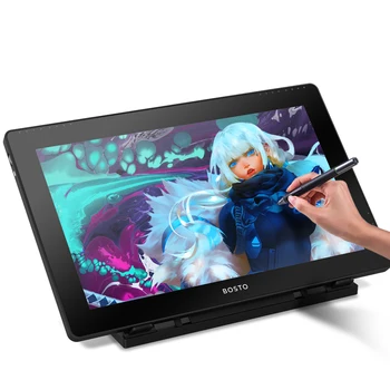 Custom logo Drawing Tablet 15.6 Inch Graphics Drawing Monitor Pen Display with high resolution BOSTO tablet 16HD