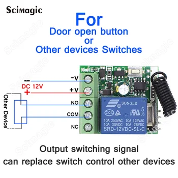 433Mhz Universal Wireless Remote Control Switch DC 12V 1CH Relay