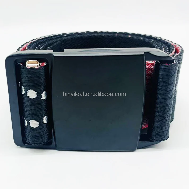 Custom Jacquard Logo Belt with Magnetic Buckle - Nylon Woven