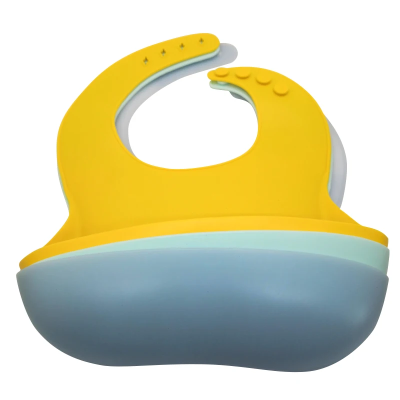 Пользовательские многоразовые еда-класс Новорожденный ребенок регулируемый водонепроницаемый детские нагрудники силиконовые