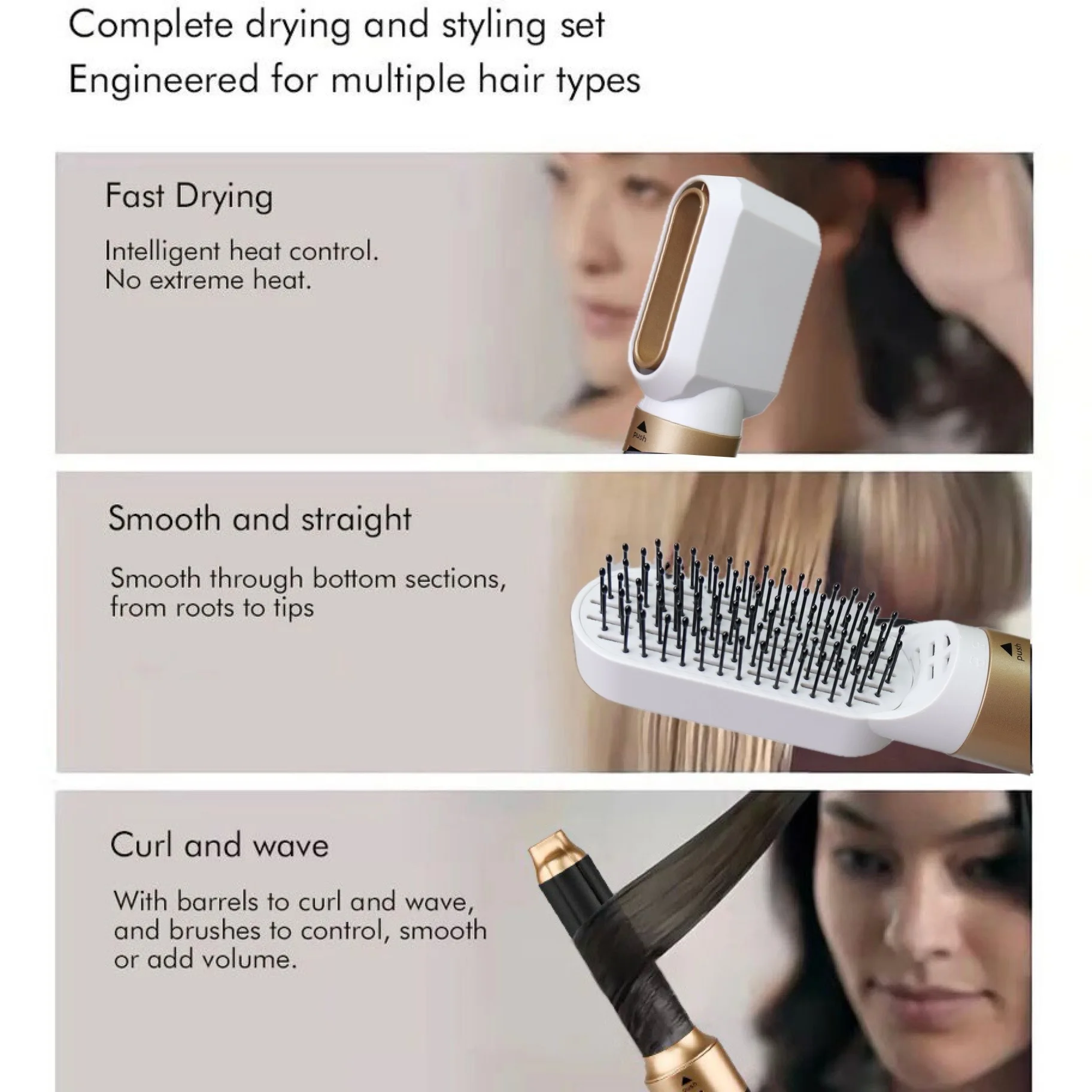 Multi Styler in Hair Dryer Brush 220V 1000W Professional Hair Styler  With Curling Iron in Multi Hair Styler Dryer