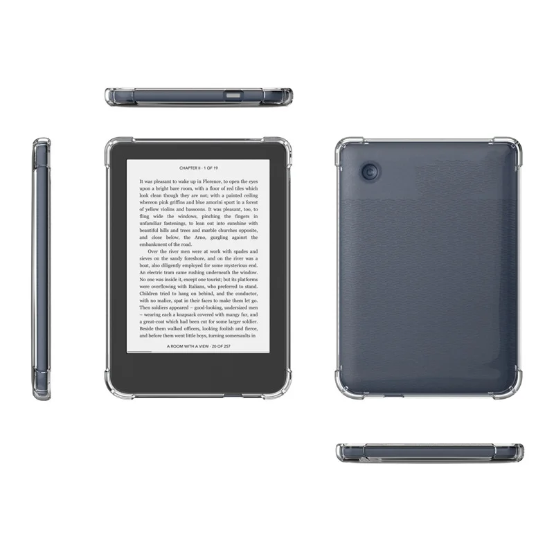 Laudtec Transparent Clear Soft Cover for Kobo Clara Libra 2E Wireless Charge Compatible Protector Case