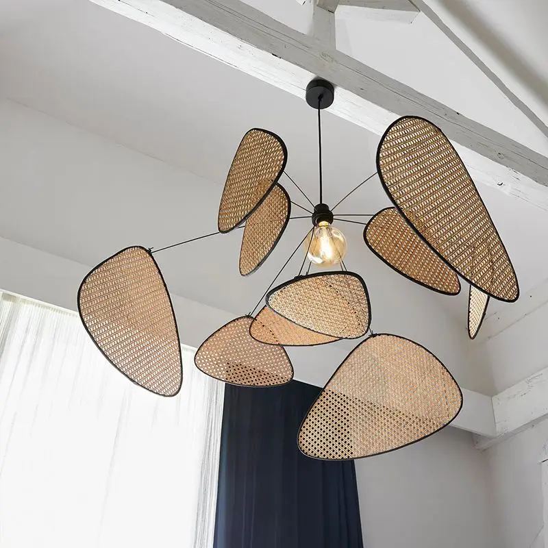 Hand 2024 -woven rattan chandelier