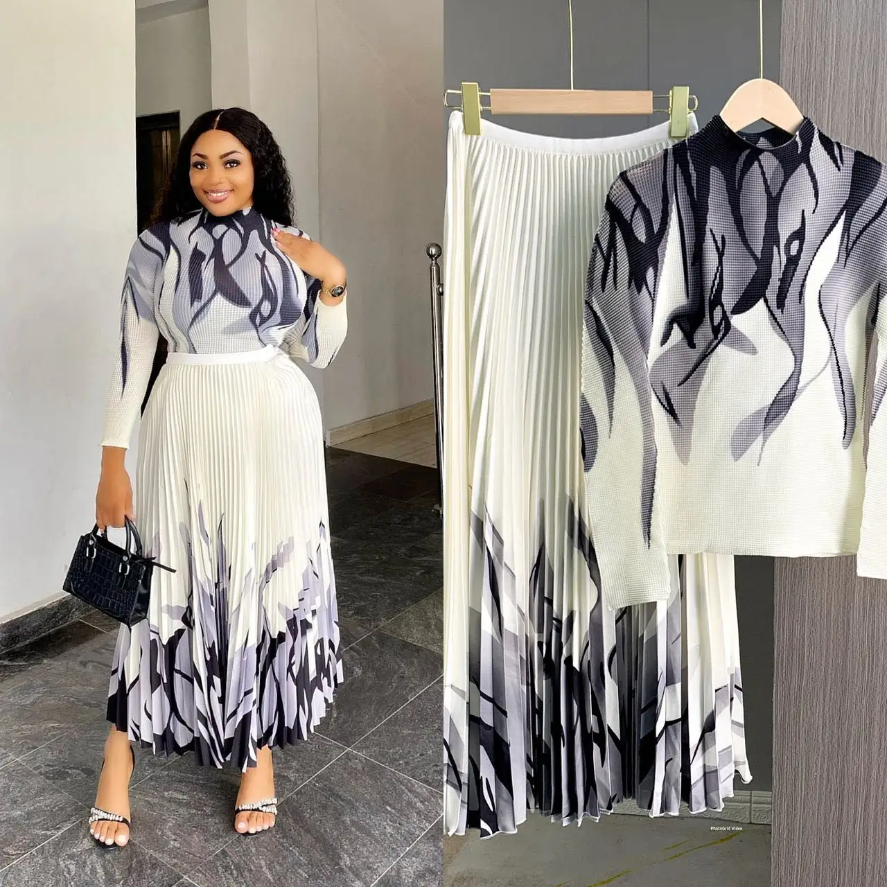Factory Newest Issey Miyake Casual Elegant Dresses Floral Print