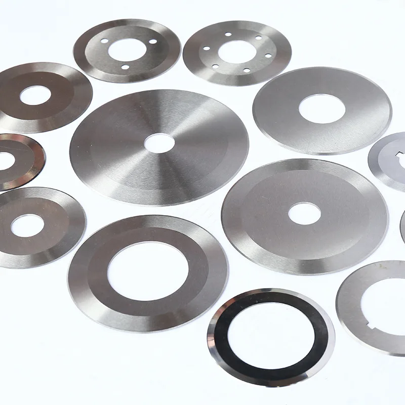 Round Cutter Blade Paper Slitting Cutter Round Carbide Roll Cutting Circular Knives for Disc Paper Blade