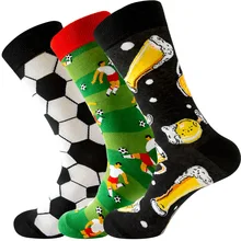 Custom Men's Soccer Sports Socks Fashion Cartoon Dot Trendy Cotton Tube Socks Wholesale