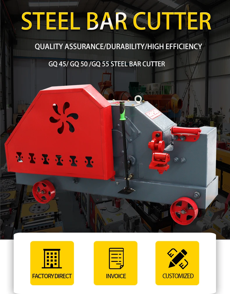 GQ40 Rebar Cutter Heavy Duty Cutting Steel Bar Cutter Machine Construction Machinery Round Steel Rebar Cutter Machine manufacture
