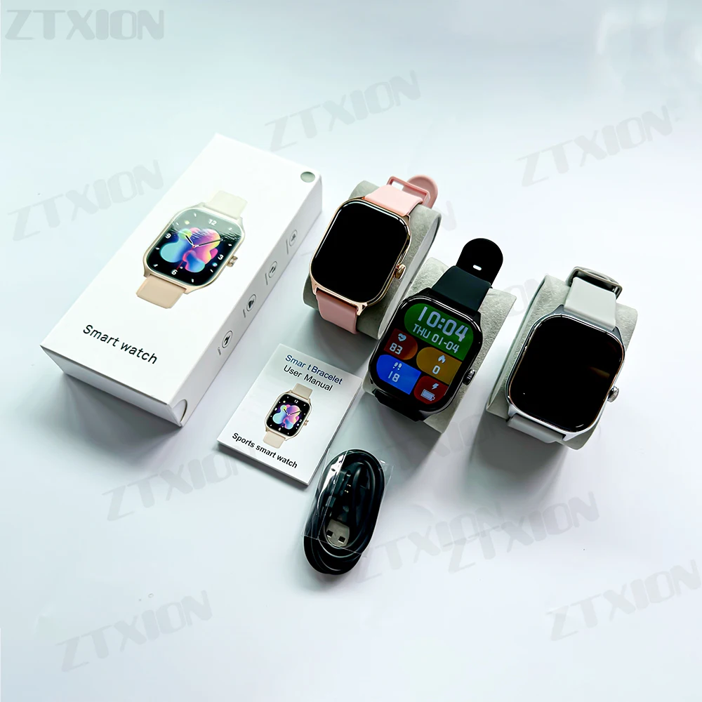 2024 New Rectangular Smartwatch Watch 4 Touch Screen Call APP Information Reminder Multiple Sports Modes Smart Watch