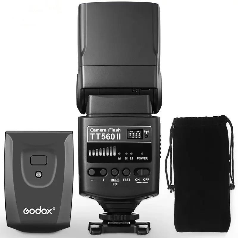 Godox TT560 II Flash TT560II with Build-in 433MHz Wireless Signal + Flash Trigger for Canon/N Pentax Olympus DSLR Cameras
