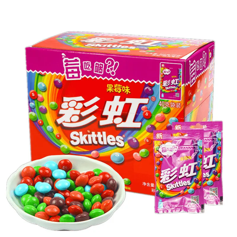 Wholesale Skittle Sour Candy 40g Tropical Colorful Mix Fruit Chewies ...