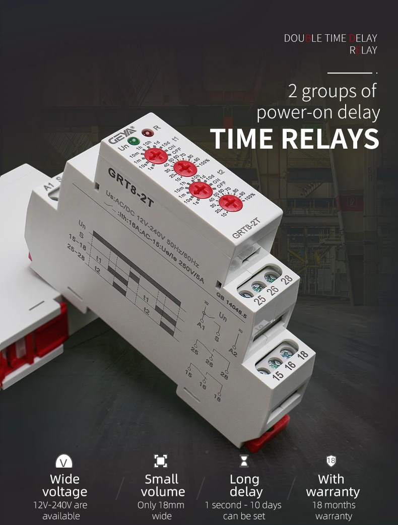 16A Time Delay Switch GEYA Double Delay On Timer Relay - 16A AC/DC12V ...