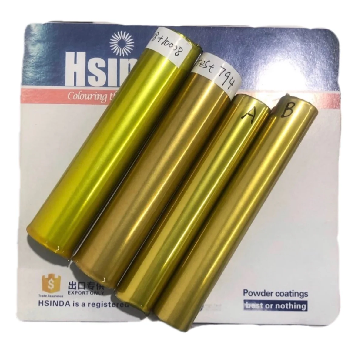 Electrostatic Metallic Chrome Gold Color Powder Coating for Stainless Steel