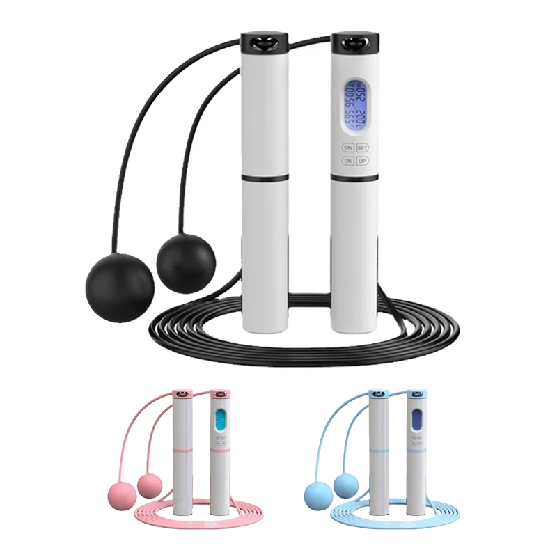 Electronic App Led Display Counting Calorie Weighted Cordless Skipping